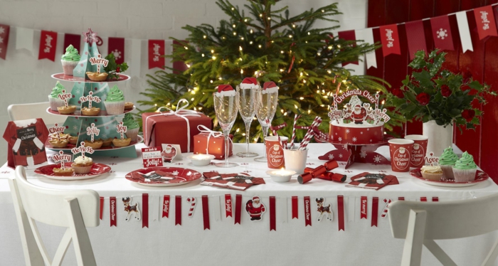 traditionelle bordindretning jul juletræ