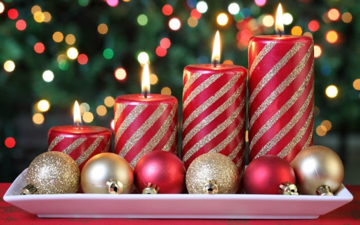tradiční luxusní vánoční dekorace svíčky