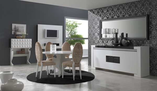 moderní koberec moderní minimalistické kulaté tmavě šedé šedé odstíny