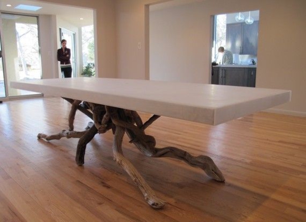 drijfhout witte tafel salontafel pvc bouwen