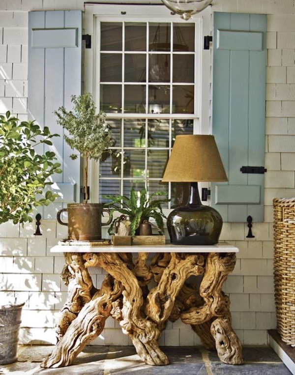 driftwood sohvapöytä rakentaa veranta