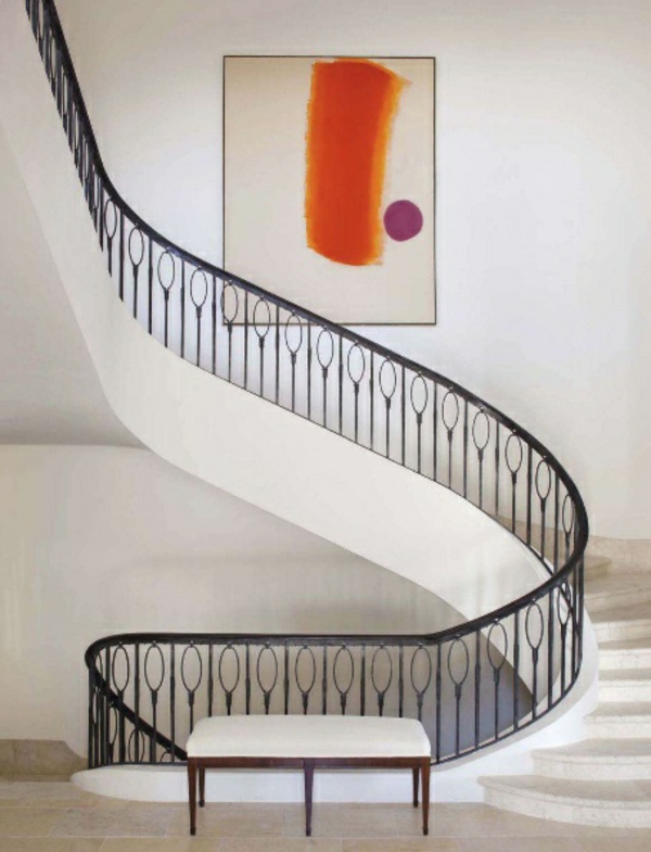 Σκάλες σχήμα σιδήρου κιγκλίδωμα στοιχεία στοιχεία διακόσμηση