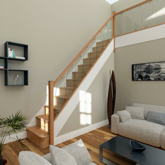 laiptai turėklai stiklas prabangus laiptai gyvenamasis kambarys augalija gyvenamasis kambarys dekoravimas