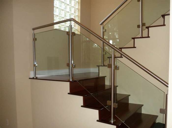 trappe design glas railing håndliste levende ideer