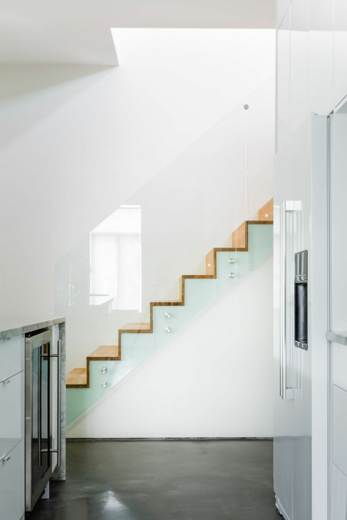 מדרגות עיצוב מדרגות זכוכית מדרגות עץ