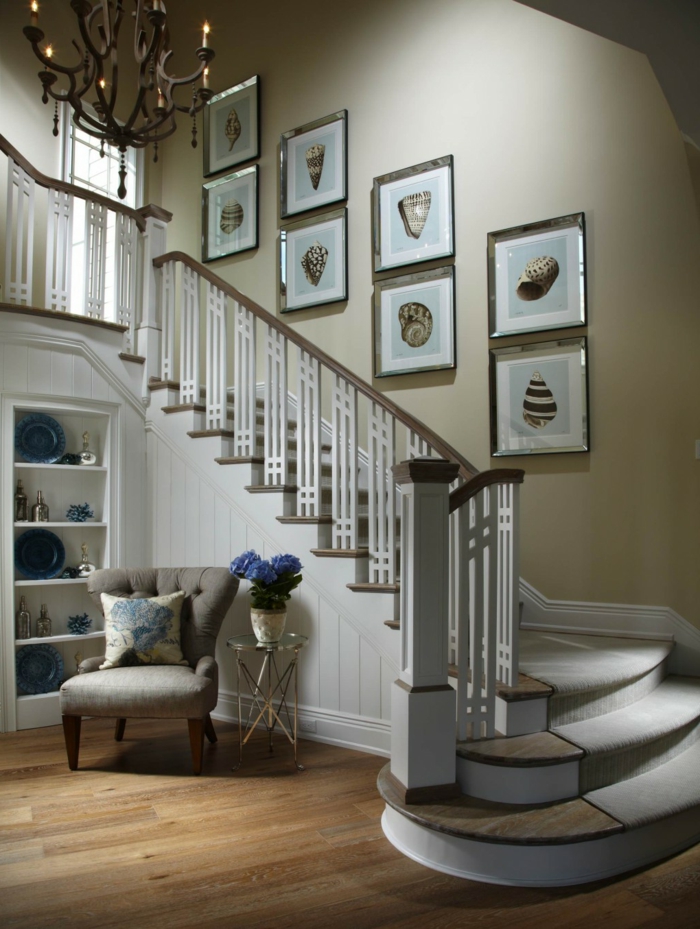стълбище килим елегантна стълба форма дървени етаж коридора идеи