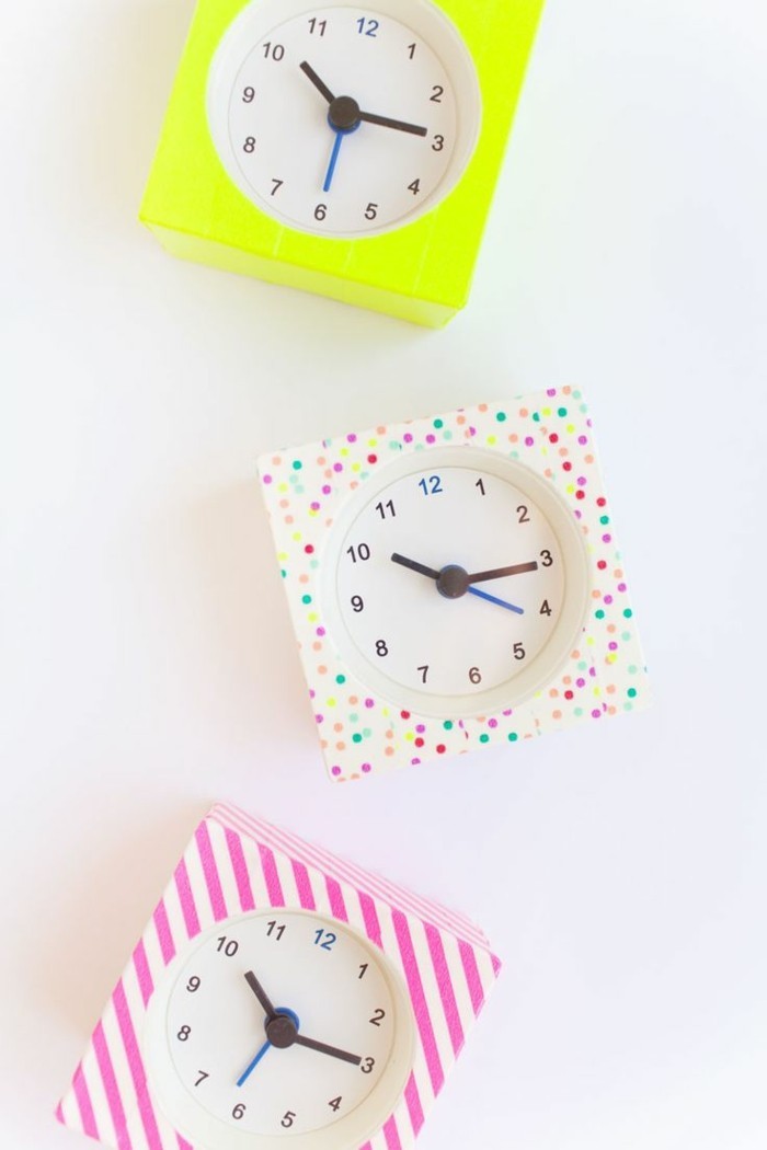 Horloge décorer des idées de ruban washi