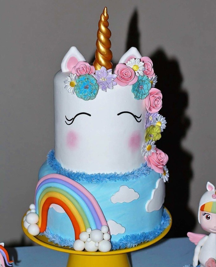 Unicorn πίτα εορτάζει ιδέες για γενέθλια παιδιά