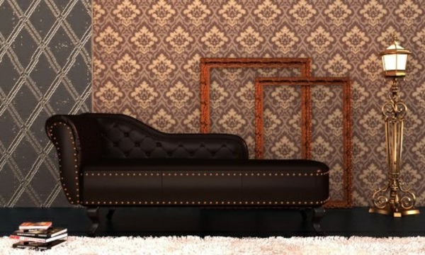 møbler skinnmøbler skeselong sofa svart