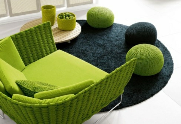 møbler skeselong sofa moderne grøn