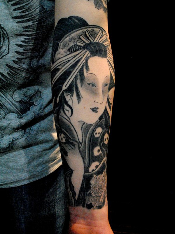 forearm tattoo templates asian woman