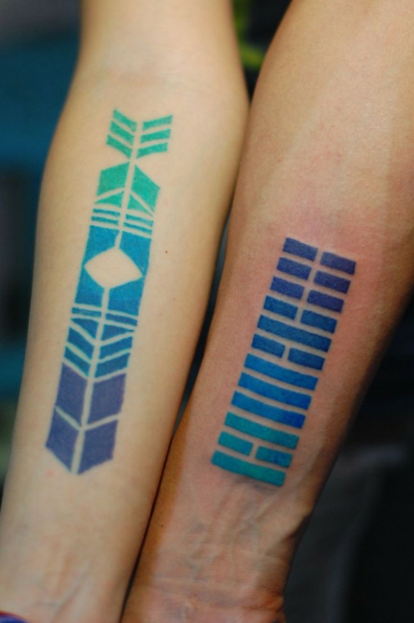 forearm tattoo templates blue purple