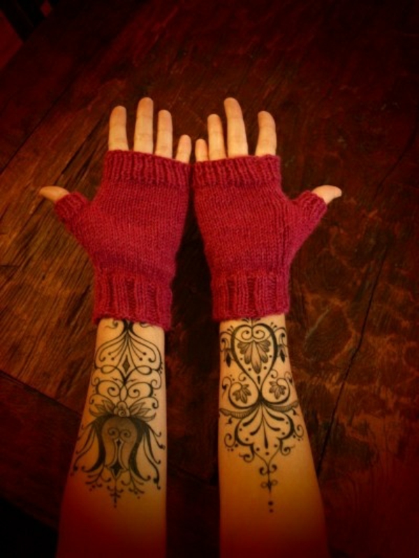forearm tattoo motives templates gloves