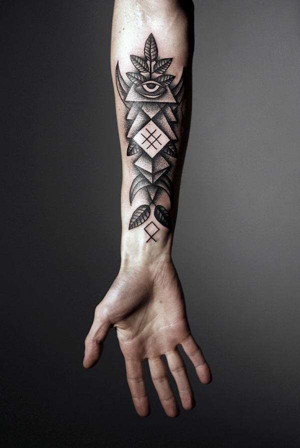 underarm tatovering-skabelon-symbol