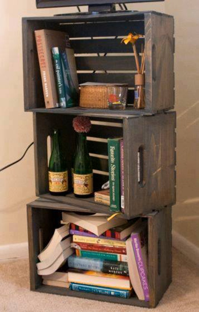 upcycling ideas furniture made of wine boxes deco ideas Wohnideen23