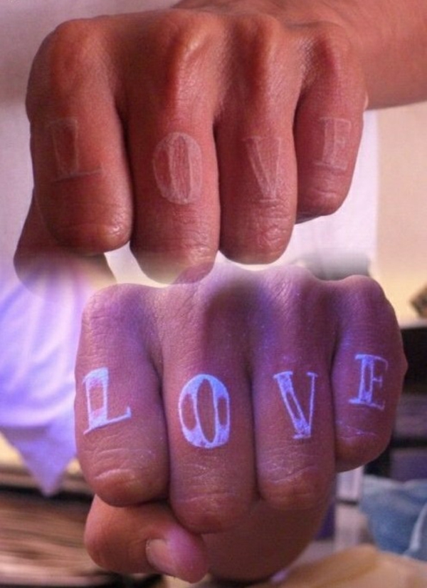 tattoos sayings black light tattoo love
