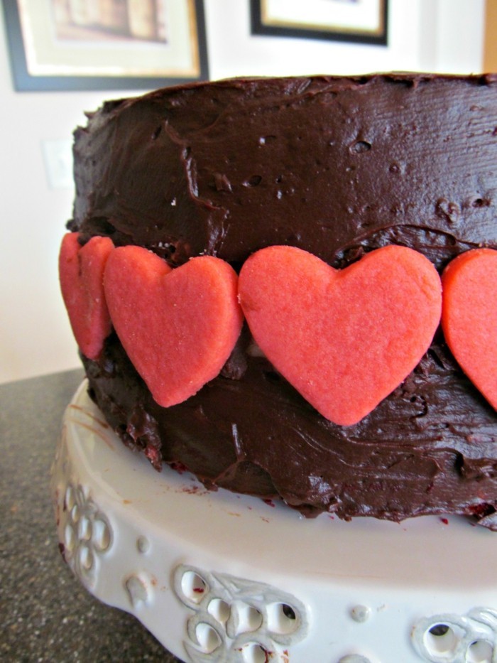 Деня на Свети Валентин сърце на шоколадова декорация