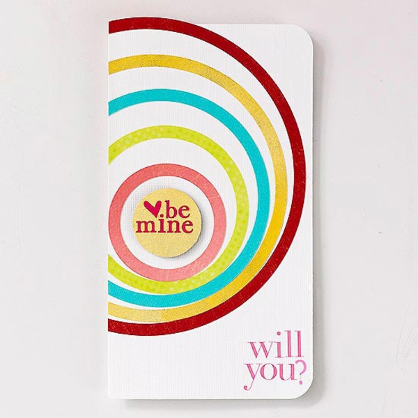 värikäs ystävänpäivä ehdotus kortti