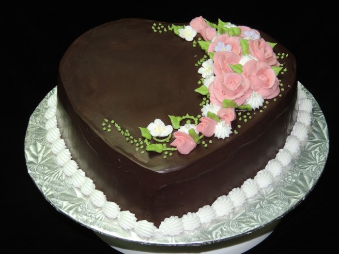 Ημέρα του Αγίου Βαλεντίνου Κέικ σοκολάτας πίτας καρδιά