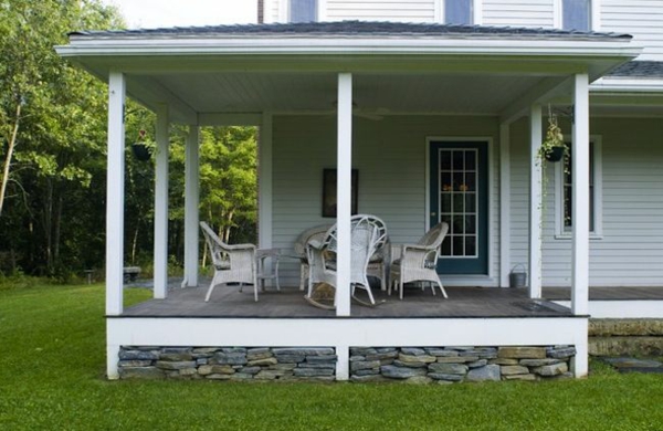 veranda bygge amerikansk tømmerhus terrasse