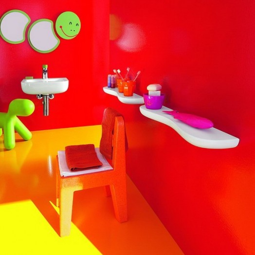diseño lúdico idea de baño para niños colorido deslumbrante ejecutar