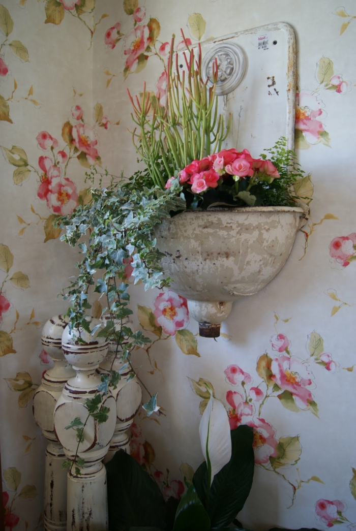vintage behang bloemmotief mooie levende ideeën
