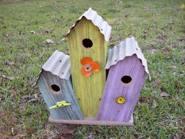 bird house wood environmentally friendly colorful build yourself