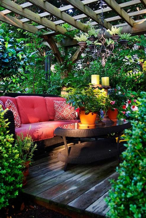 حديقة تصميم أريكة حديقة الجدول النبات