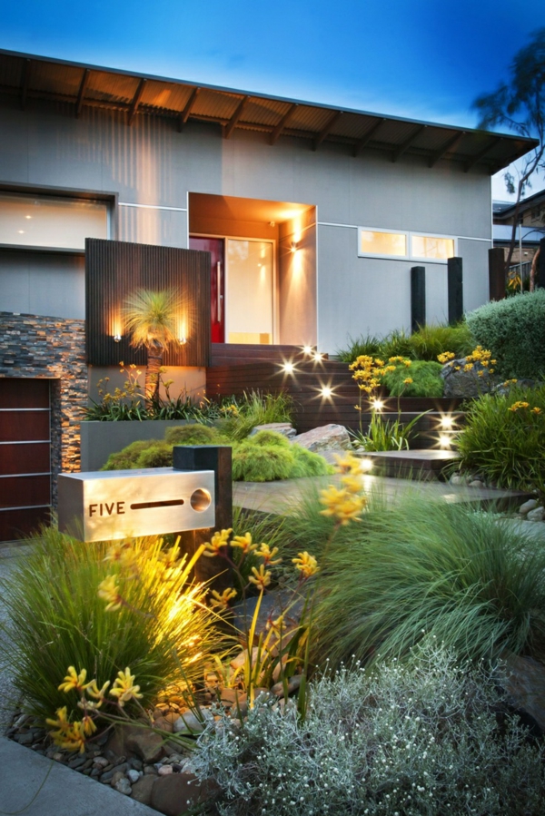jardin design moderne extérieur patio polyvalent plante lits