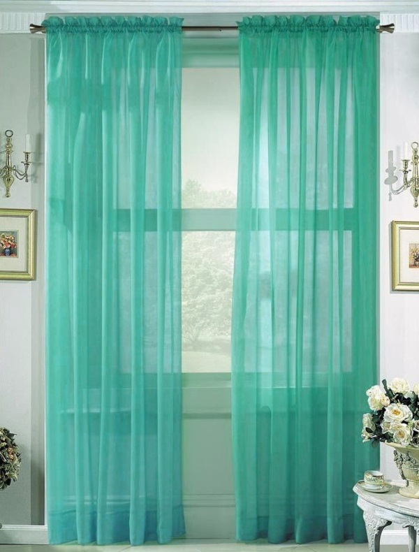 gardiner turkis organza gardiner gennemsigtige gardiner