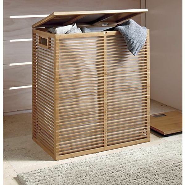 кошница за пране бамбукова рамка и съвети за обзавеждане на тъкани