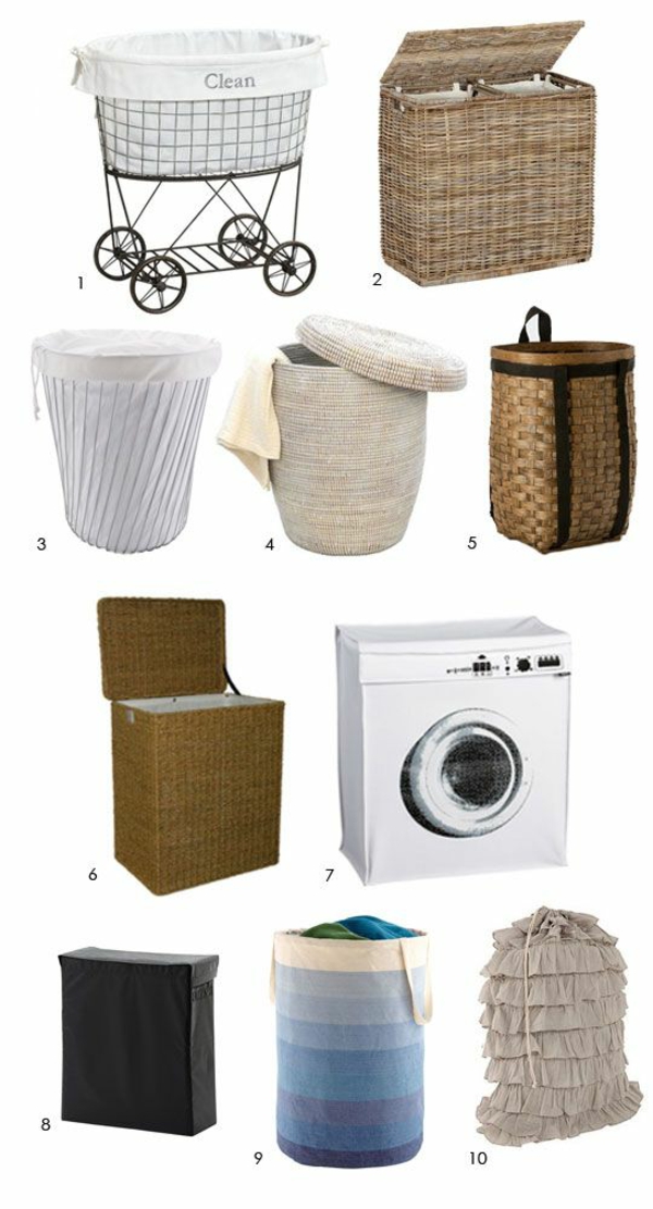 Ратан за пране на кошница създава различни видове перално помещение