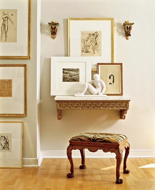 Decor de perete cu imagini clasice mobilier plat