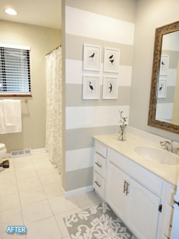 wall-mounted bathroom built-in sink cabinet decor