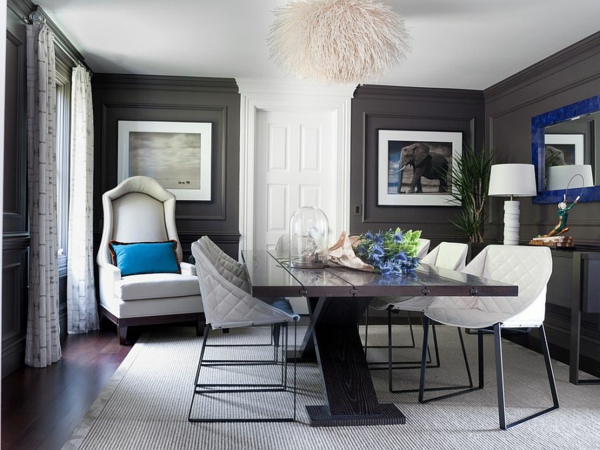 wall color gray dining room color scheme