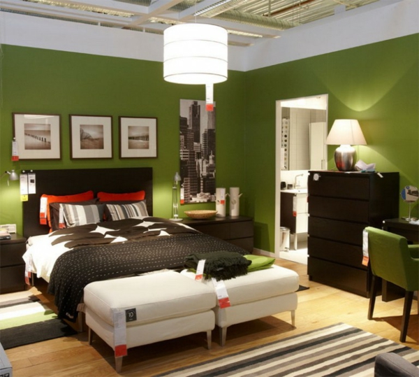 kleur wand ontwerp slaapkamer