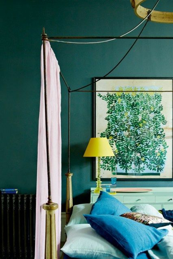 kleur van de muur-in-green-color-ideeën vreemd ontwerp-scheidingswand