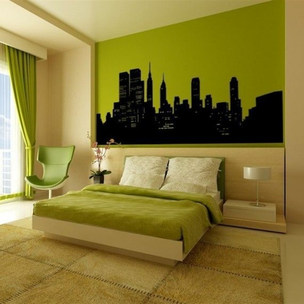 wall paint green color wall decoration wall sticker black