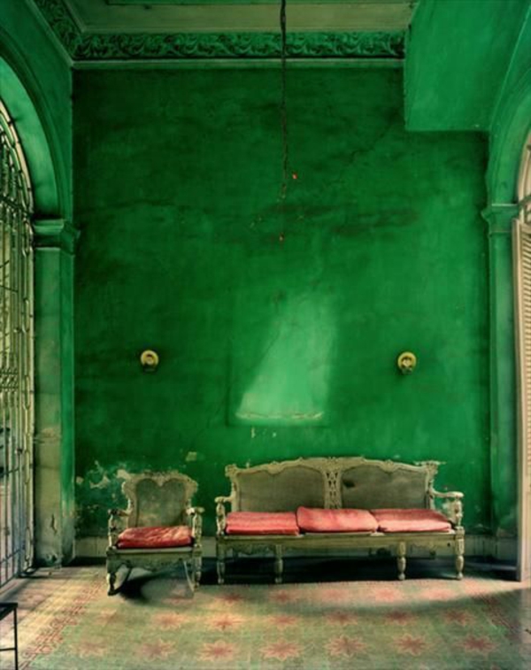 kleur van de muur-in-green-color-ideeën muur ontwerp