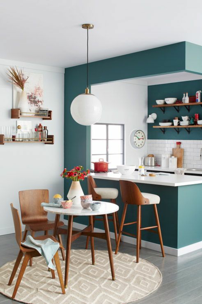 sienų spalvos 2016 tendencijos spalvos virtuvės sienų dekoravimas sienų apdailos akcentas sienų spalvų derinys