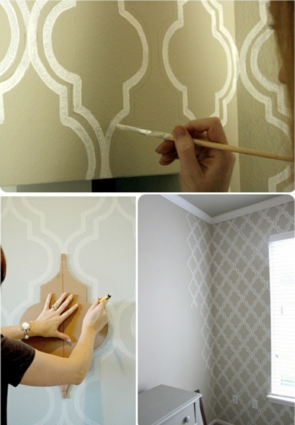 wall decoration diy with brush