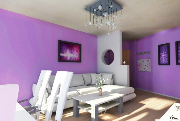 wall decoration colors painted purple