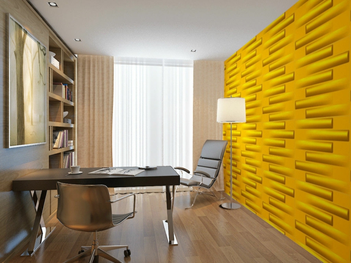 ideas de diseño de pared paneles de pared amarillas ideas para el hogar