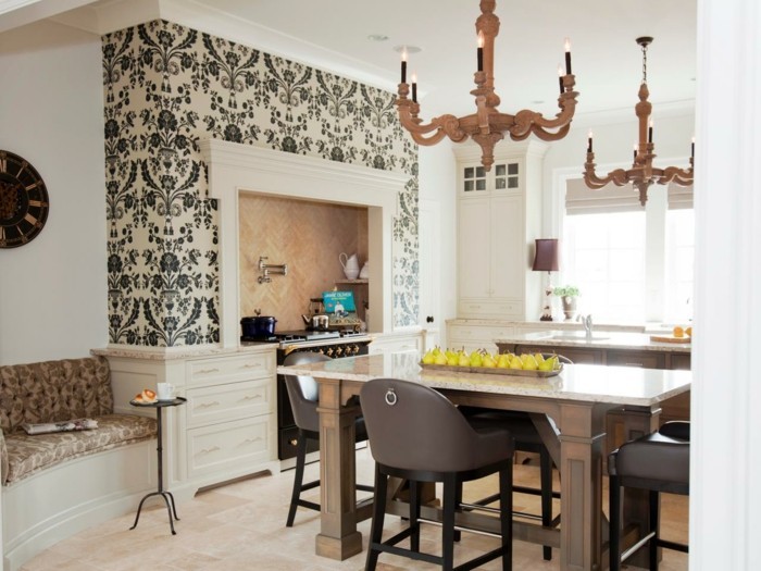 wall design nápady tapety kuchyně nápady lustry