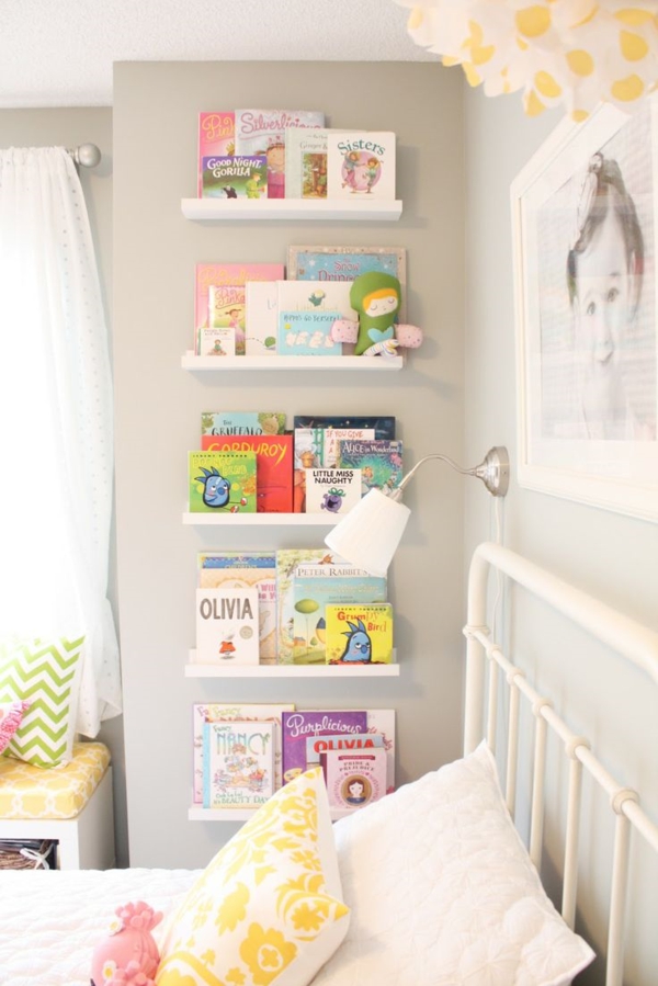 wall design nursery design bookshelf wall shelves fairy tale books