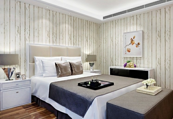 стена дизайн спалня фантазия тапет ефект дърво