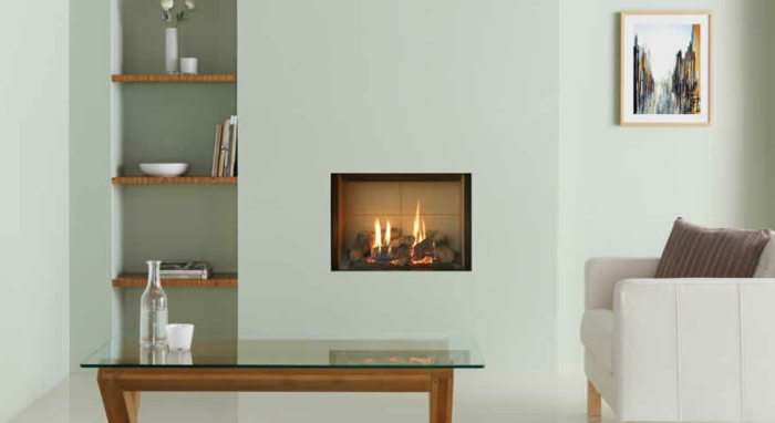 wall fireplace minimalist design elegant living room