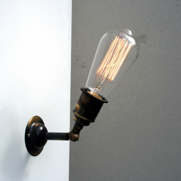 vegg lampe industriell stil soverom