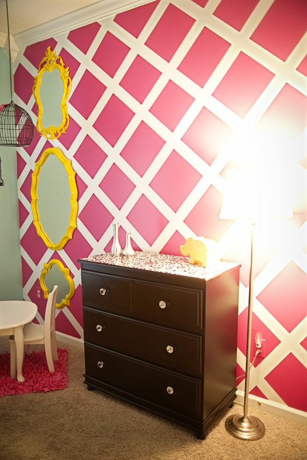 wall pattern youth room deco ideas