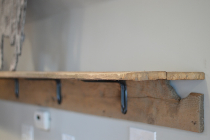 Wandplank zelf bouwen hout rustiek